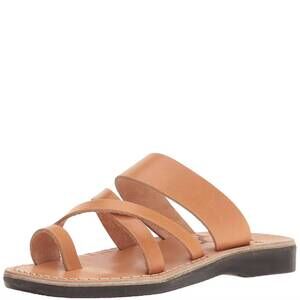 NEW JERUSALEM SANDALS the good shepherd slide sandal in tan